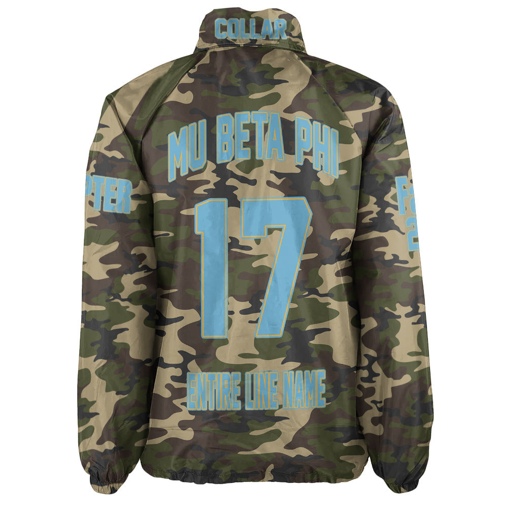 (Custom) Africa Zone Jacket - Mu Beta Phi Military Fraternity Camouflage Crossing Jacket A31