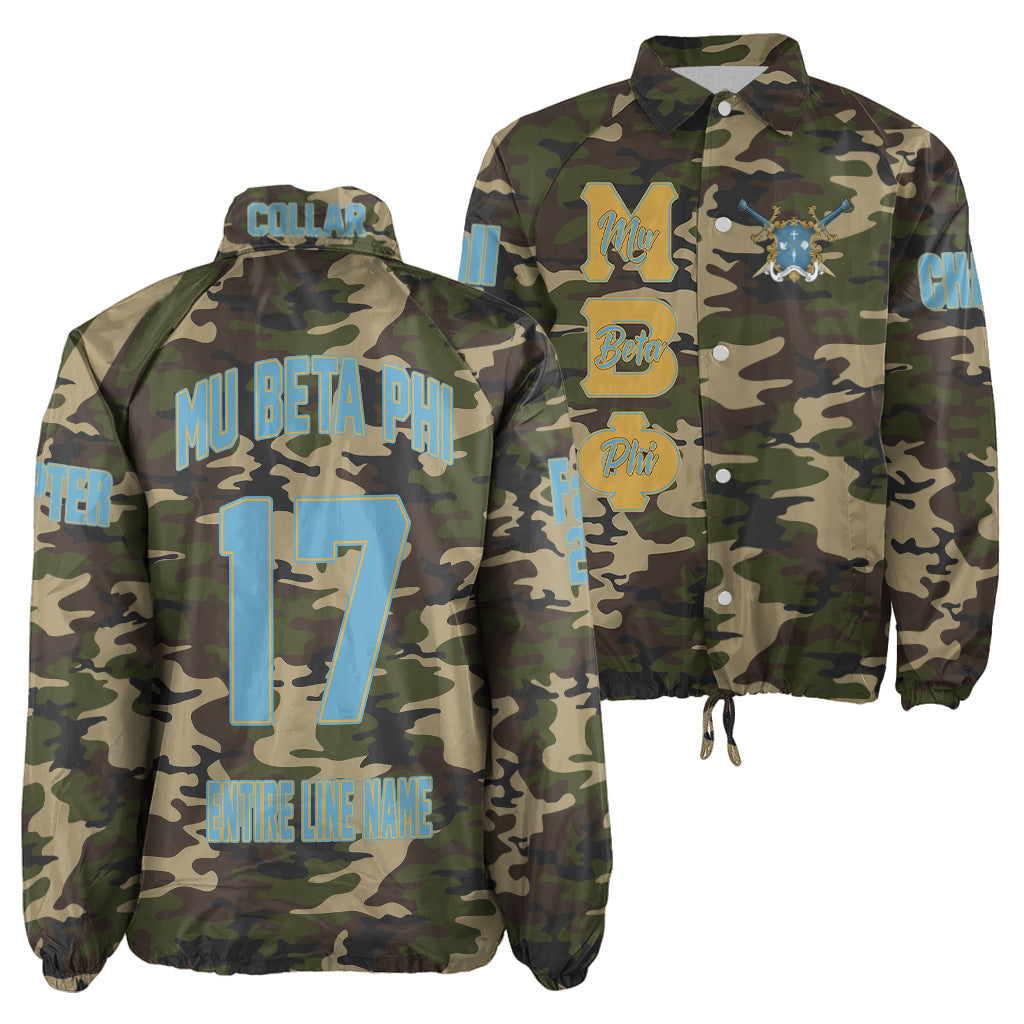 (Custom) Africa Zone Jacket - Mu Beta Phi Military Fraternity Camouflage Crossing Jacket A31