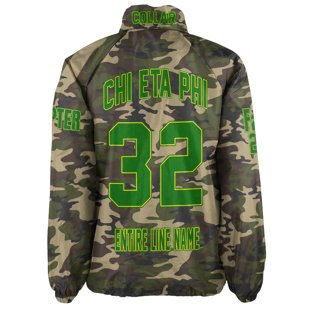 (Custom) Africa Zone Jacket - Chi Eta Phi Sorority Camouflage Crossing Jacket A31