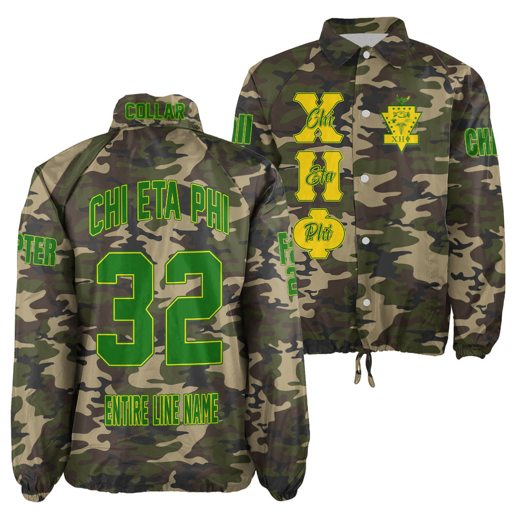 (Custom) Africa Zone Jacket - Chi Eta Phi Sorority Camouflage Crossing Jacket A31