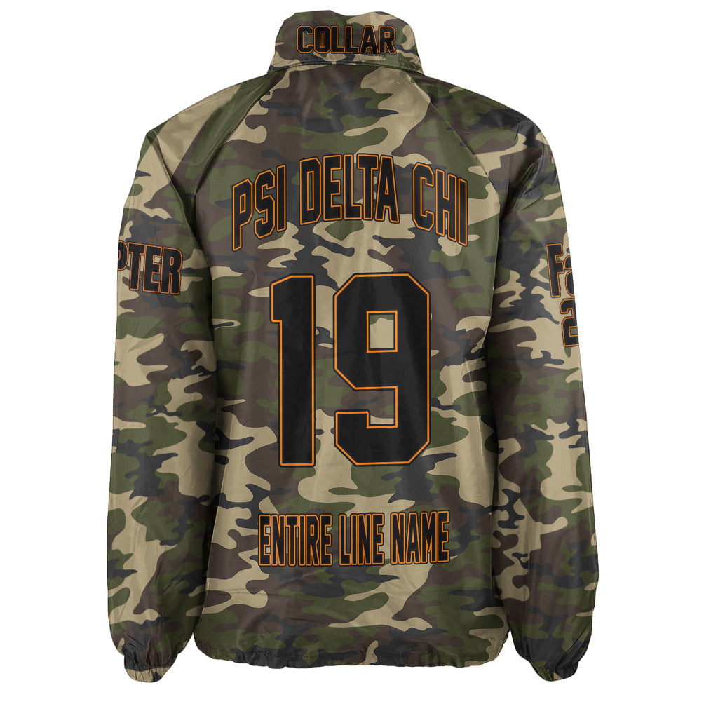 (Custom) Africa Zone Jacket - Psi Delta Chi Military Sorority Camouflage Crossing Jacket A31