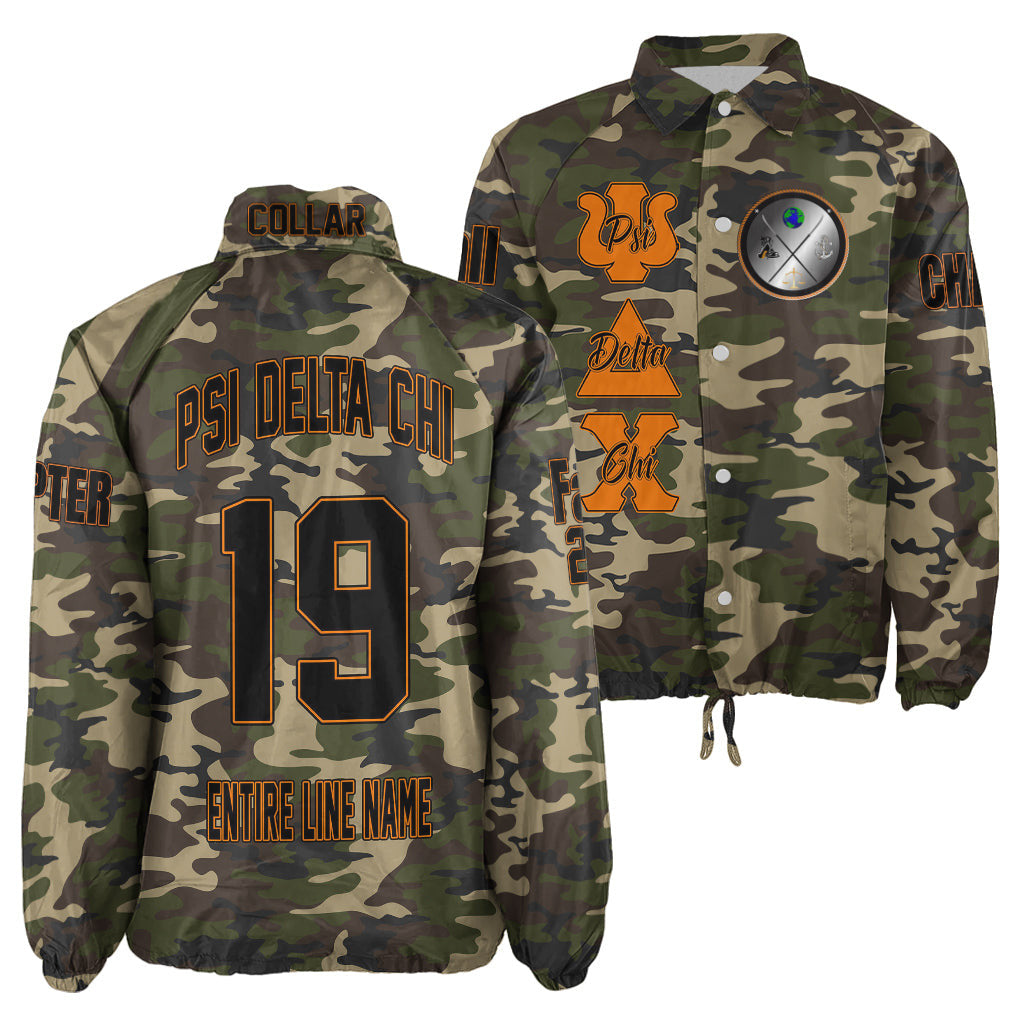 (Custom) Africa Zone Jacket - Psi Delta Chi Military Sorority Camouflage Crossing Jacket A31