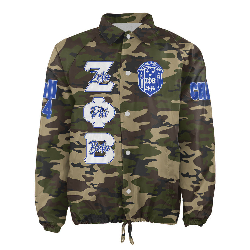 (Custom) Africa Zone Jacket - Zeta Phi Beta Sorority Camouflage Crossing Jacket A31