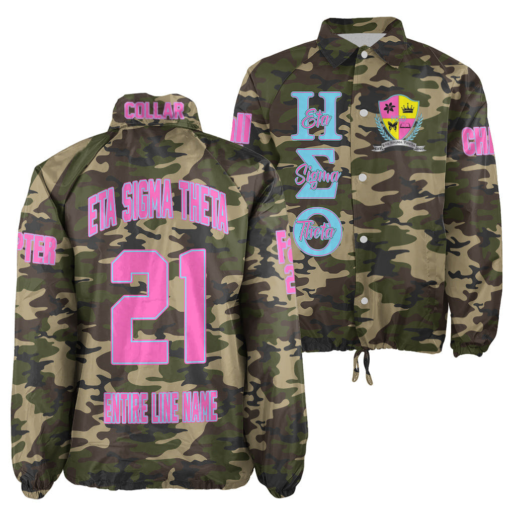 (Custom) Africa Zone Jacket - Eta Sigma Theta Sorority Camouflage Crossing Jacket A31