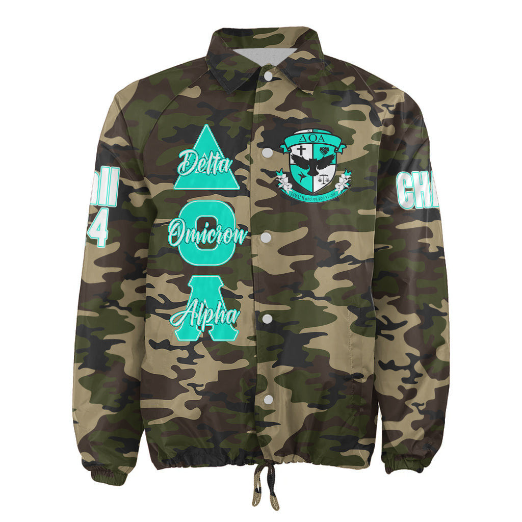 (Custom) Africa Zone Jacket - Delta Omicron Alpha Military Sorority Camouflage Crossing Jacket A31