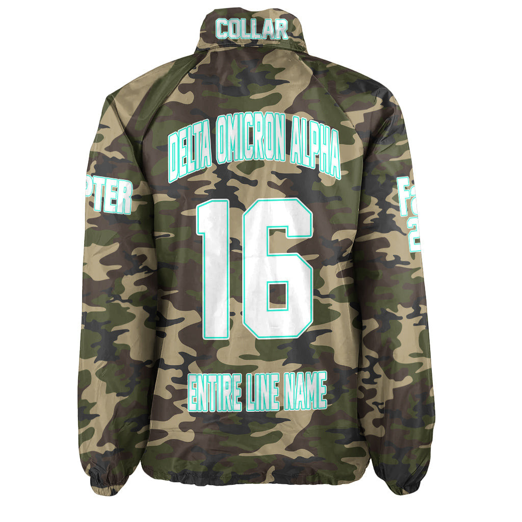 (Custom) Africa Zone Jacket - Delta Omicron Alpha Military Sorority Camouflage Crossing Jacket A31