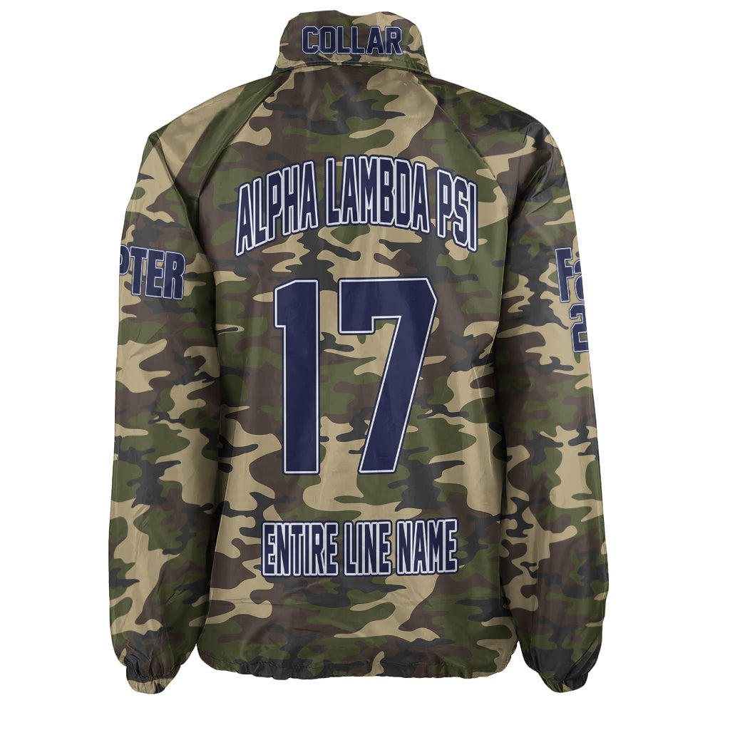 (Custom) Africa Zone Jacket - Alpha Lambda Psi Military Spouses Sorority Camouflage Crossing Jacket A31