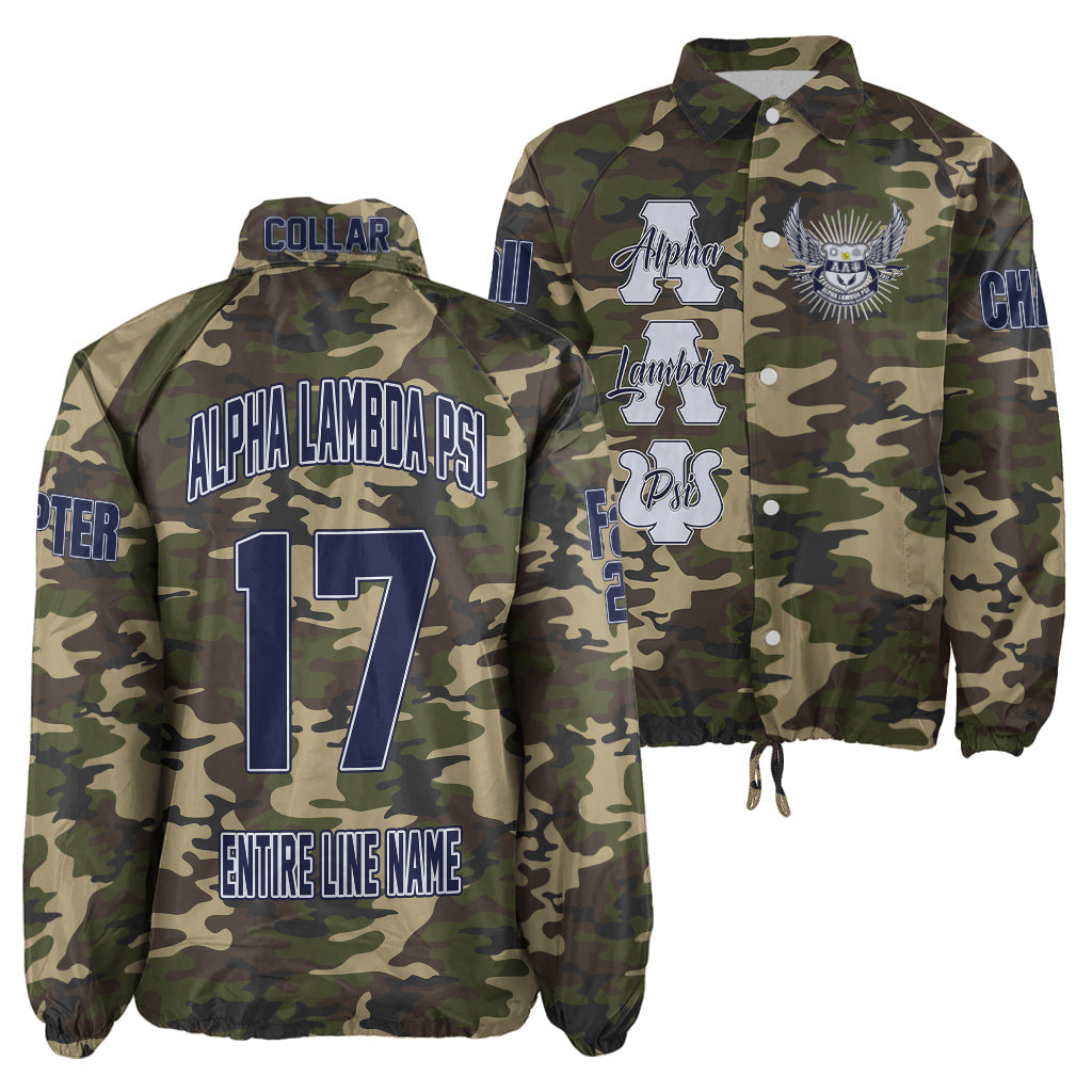 (Custom) Africa Zone Jacket - Alpha Lambda Psi Military Spouses Sorority Camouflage Crossing Jacket A31