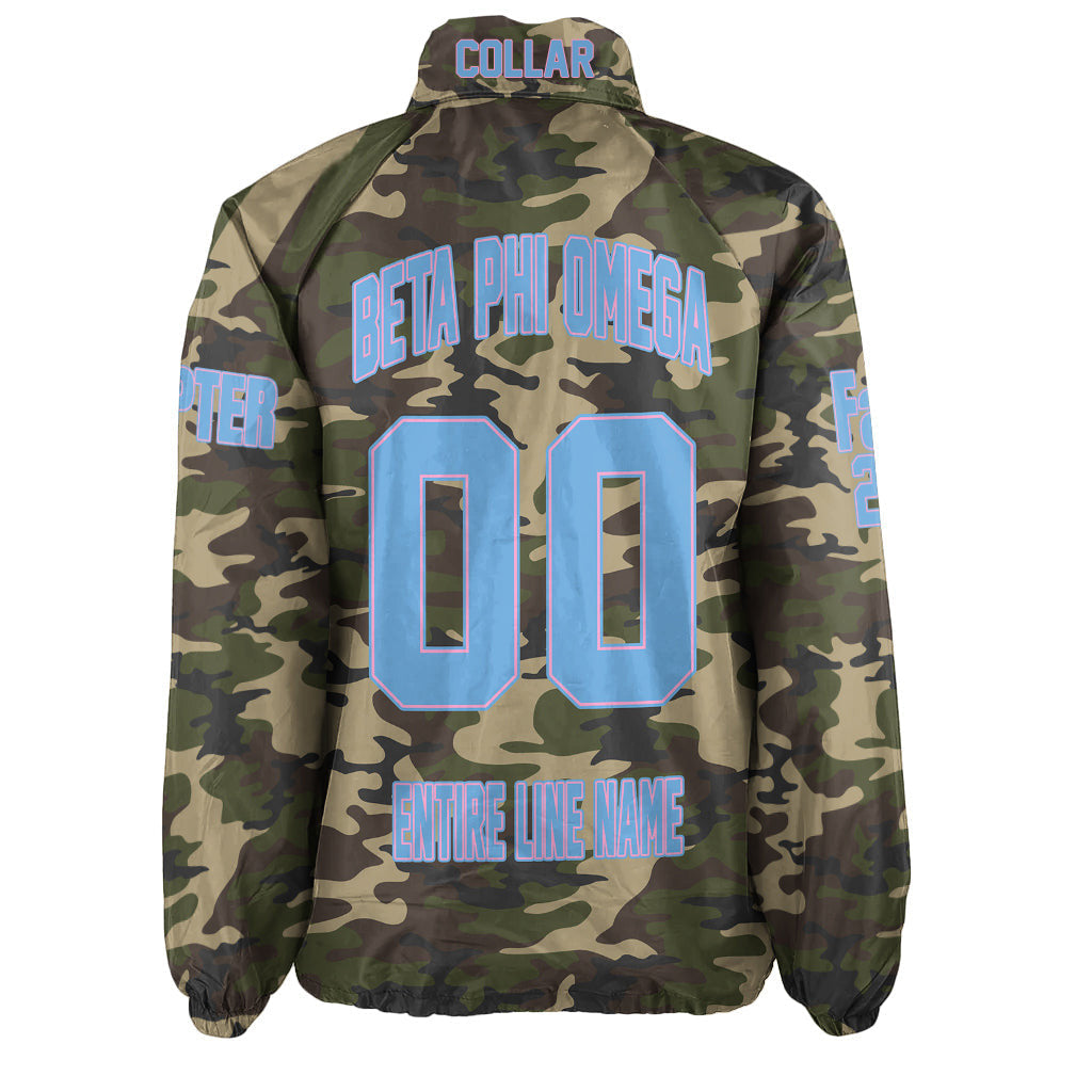 (Custom) Africa Zone Jacket - Beta Phi Omega Sorority Camouflage Crossing Jacket A31