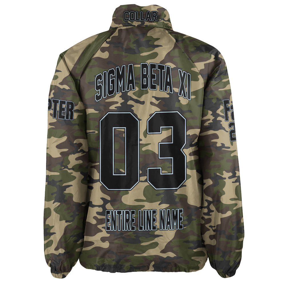 (Custom) Africa Zone Jacket - Sigma Beta Xi Sorority Camouflage Crossing Jacket A31