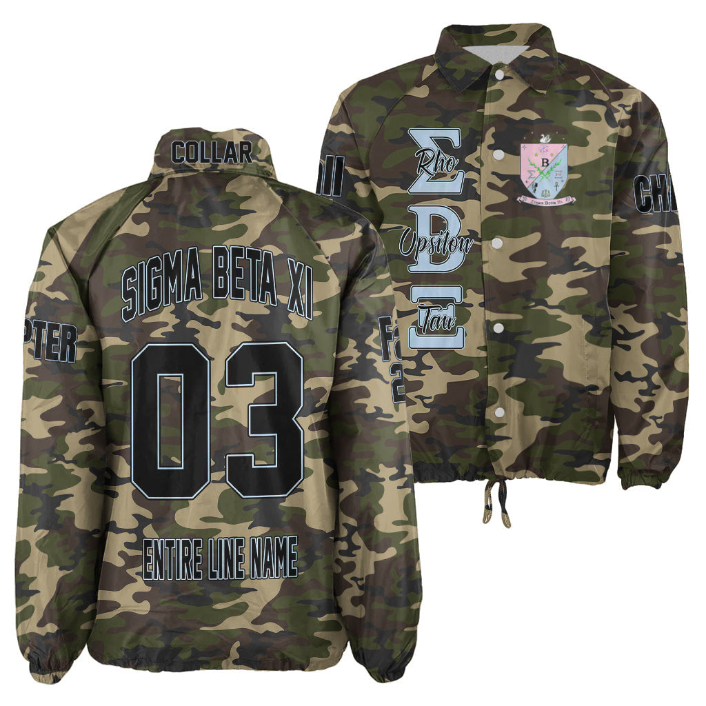 (Custom) Africa Zone Jacket - Sigma Beta Xi Sorority Camouflage Crossing Jacket A31