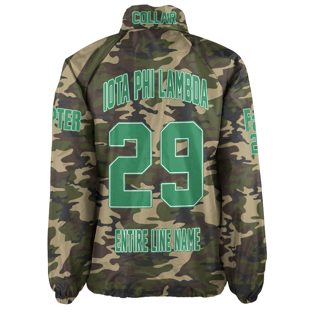 (Custom) Africa Zone Jacket - Iota Phi Lambda Sorority Camouflage Crossing Jacket A31
