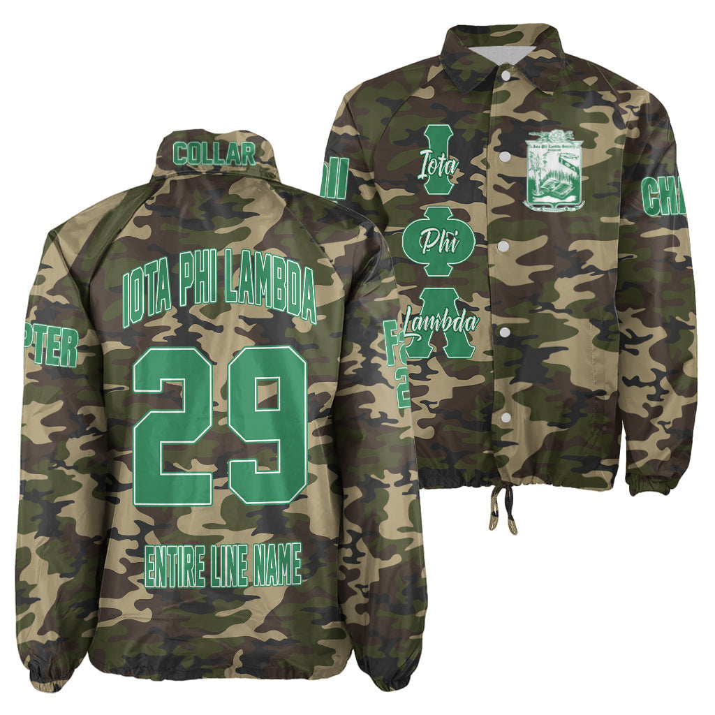 (Custom) Africa Zone Jacket - Iota Phi Lambda Sorority Camouflage Crossing Jacket A31