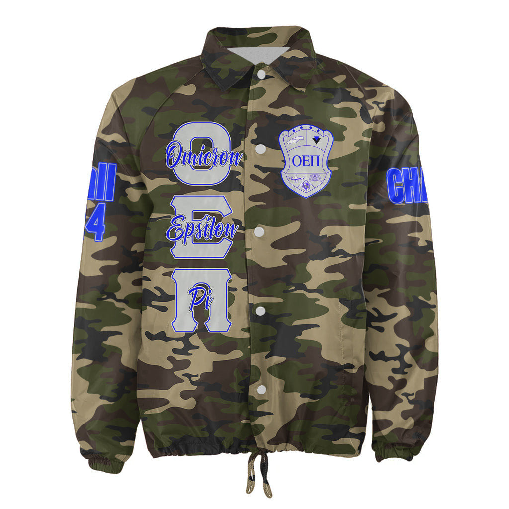 (Custom) Africa Zone Jacket - Omicron Epsilon Pi Sorority Camouflage Crossing Jacket A31