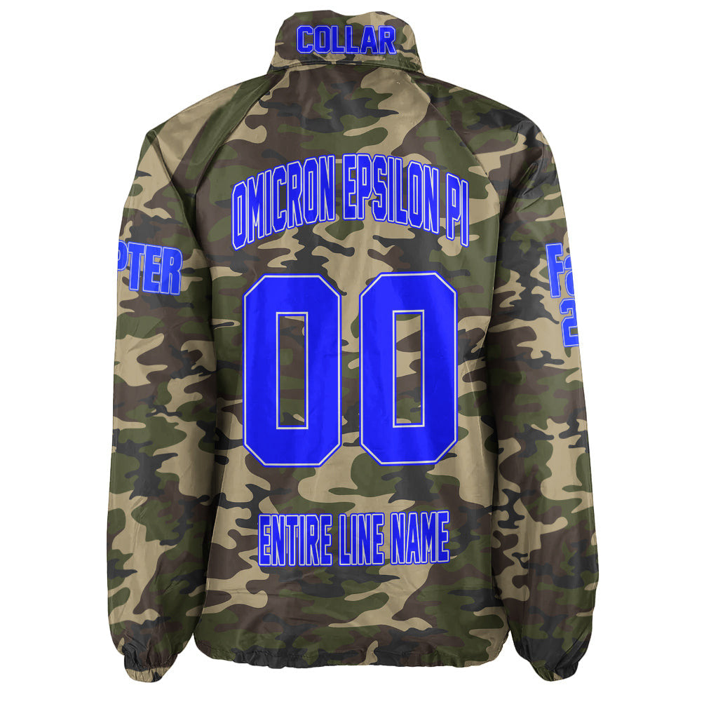 (Custom) Africa Zone Jacket - Omicron Epsilon Pi Sorority Camouflage Crossing Jacket A31