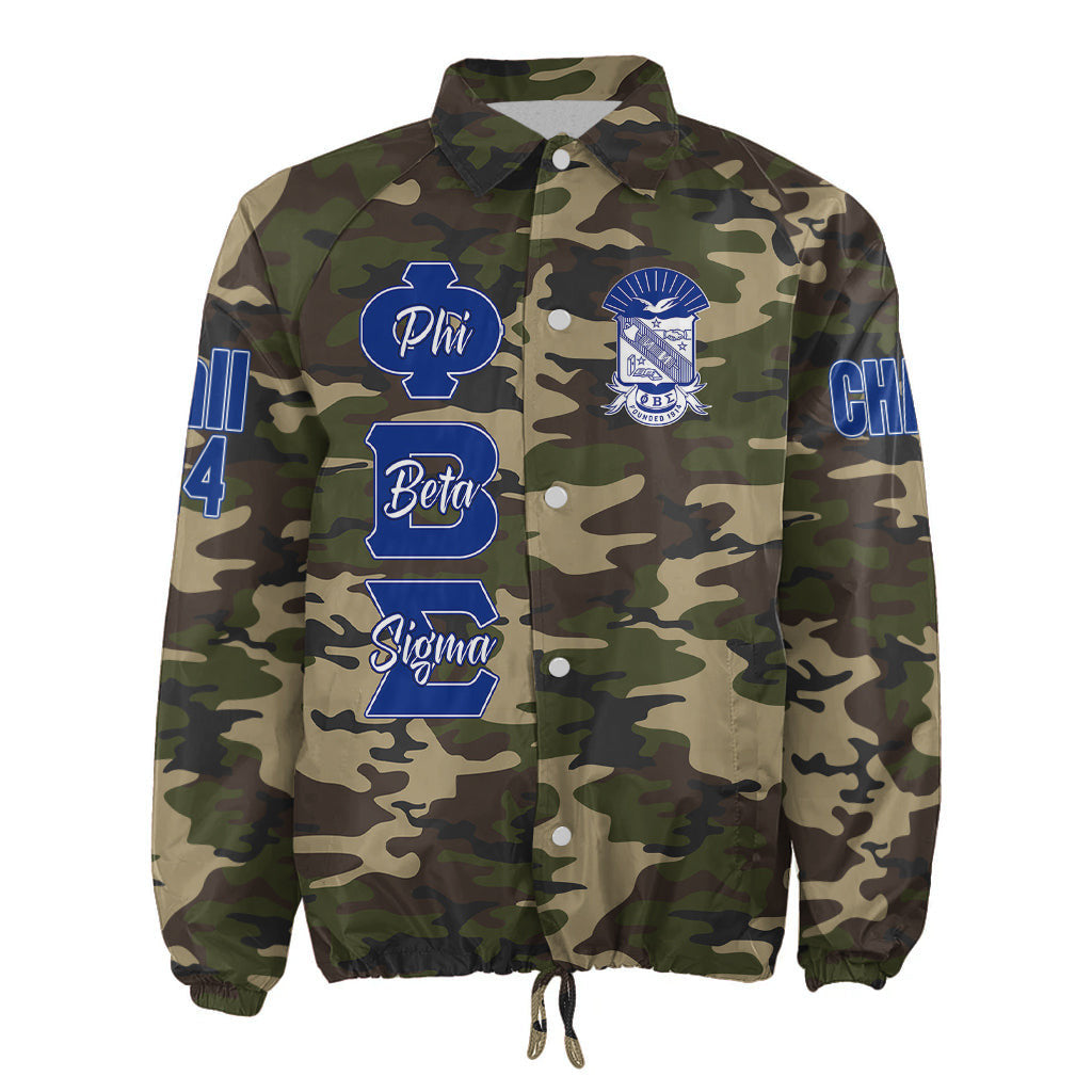 (Custom) Africa Zone Jacket - Phi Beta Sigma Fraternity Camouflage Crossing Jacket A31