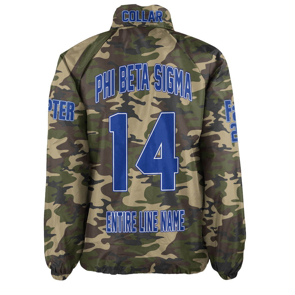 (Custom) Africa Zone Jacket - Phi Beta Sigma Fraternity Camouflage Crossing Jacket A31