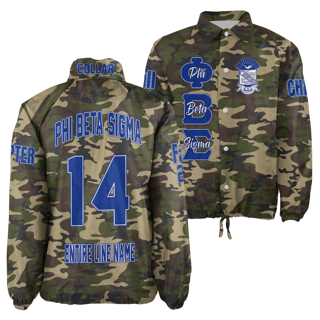(Custom) Africa Zone Jacket - Phi Beta Sigma Fraternity Camouflage Crossing Jacket A31