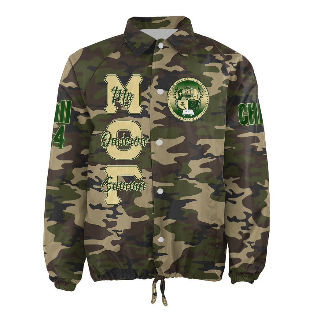 (Custom) Africa Zone Jacket - Mu Omicron Gamma Christian Fraternity Camouflage Crossing Jacket A31