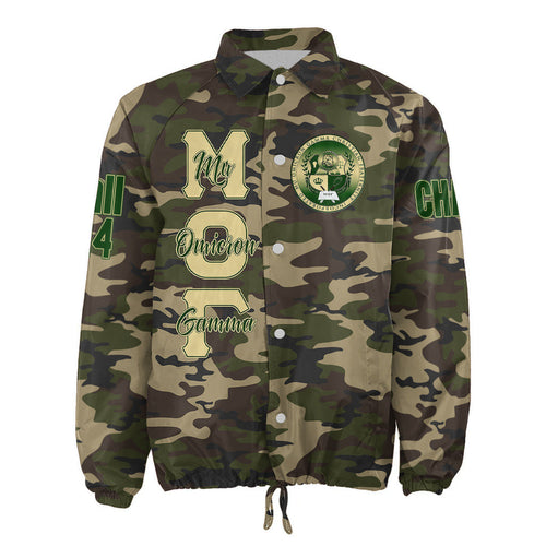 (Custom) Africa Zone Jacket - Mu Omicron Gamma Christian Fraternity Camouflage Crossing Jacket A31