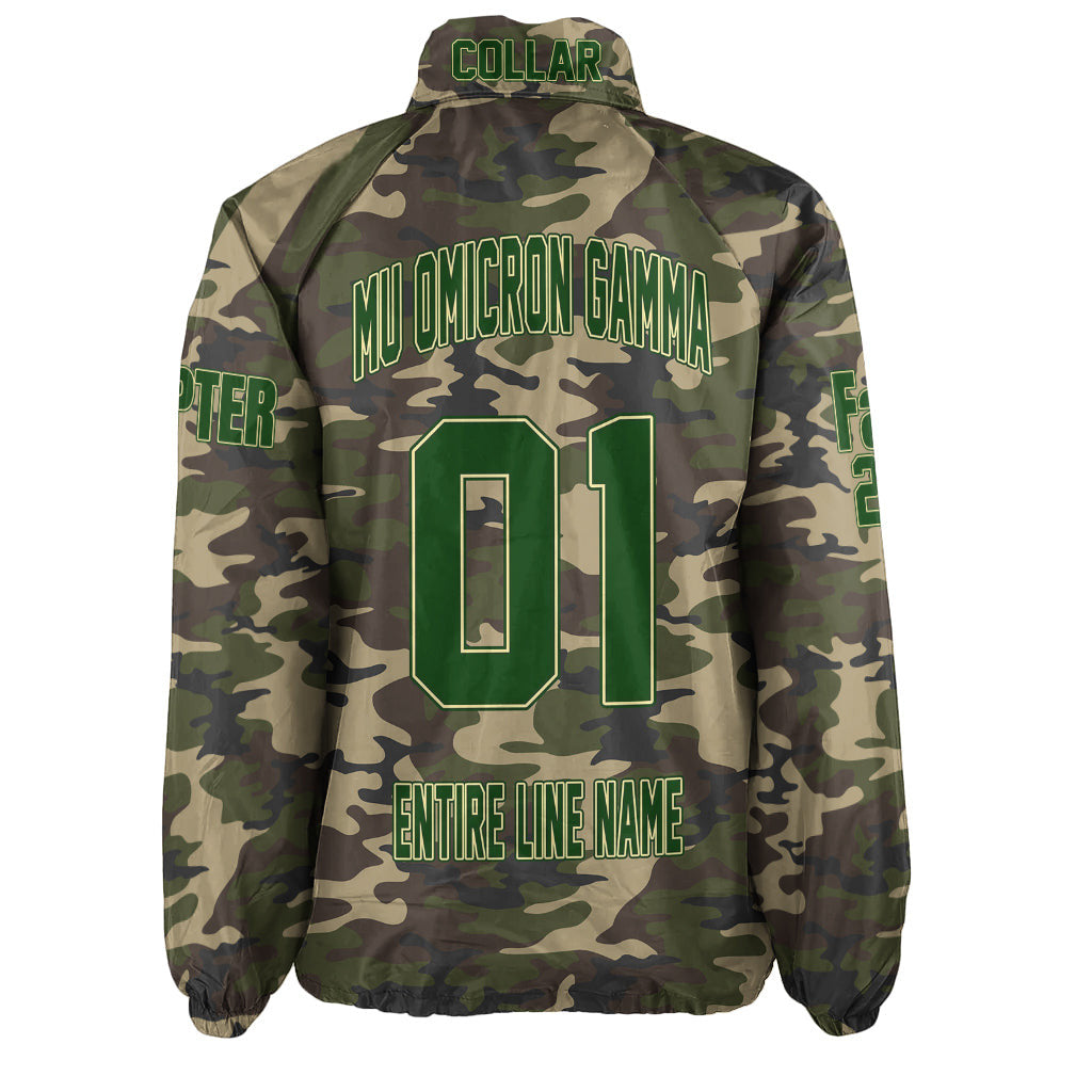 (Custom) Africa Zone Jacket - Mu Omicron Gamma Christian Fraternity Camouflage Crossing Jacket A31