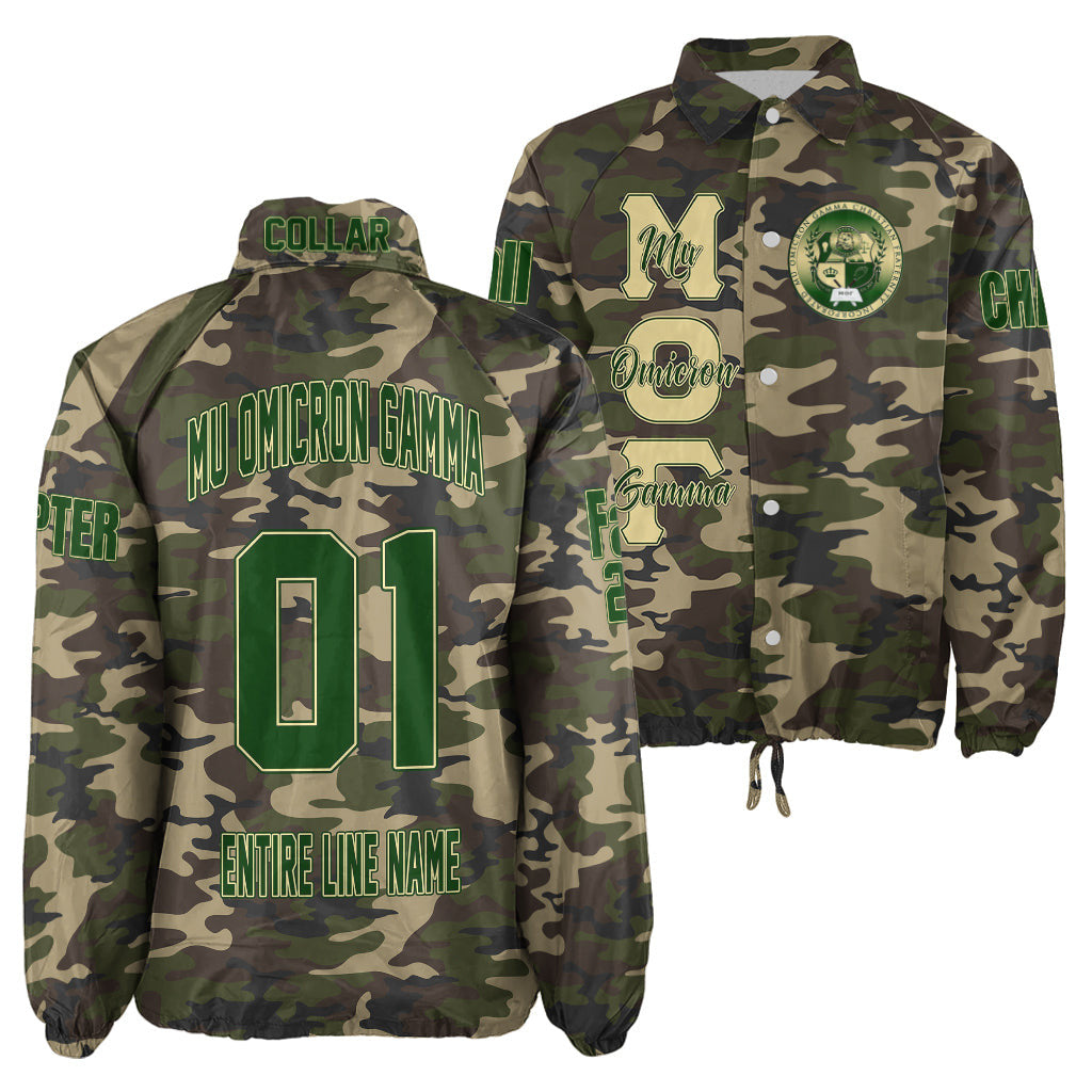 (Custom) Africa Zone Jacket - Mu Omicron Gamma Christian Fraternity Camouflage Crossing Jacket A31