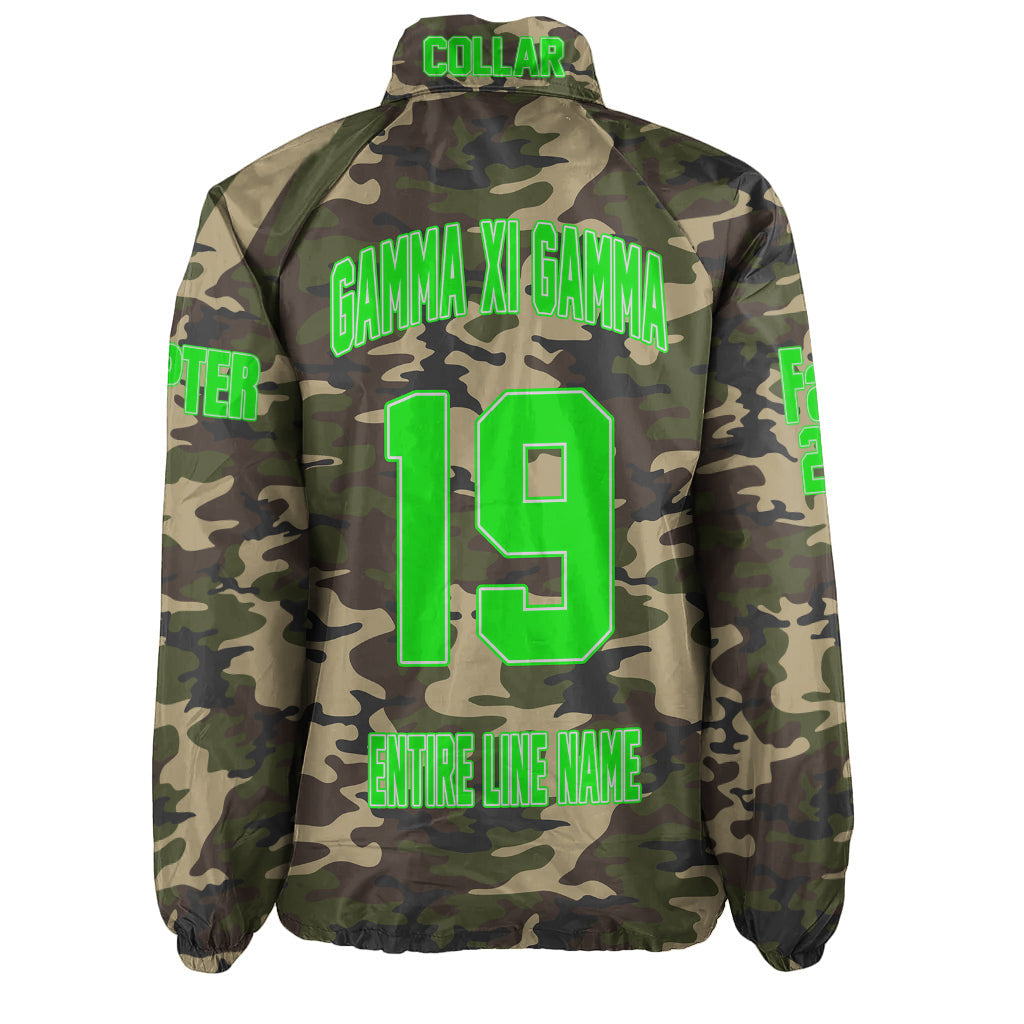 (Custom) Africa Zone Jacket - Gamma Xi Gamma Military Fraternity Camouflage Crossing Jacket A31