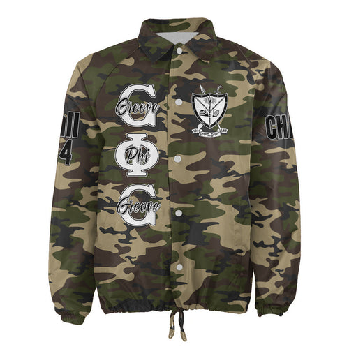 (Custom) Africa Zone Jacket - Groove Phi Groove Social Fellowship Camouflage Crossing Jacket A31