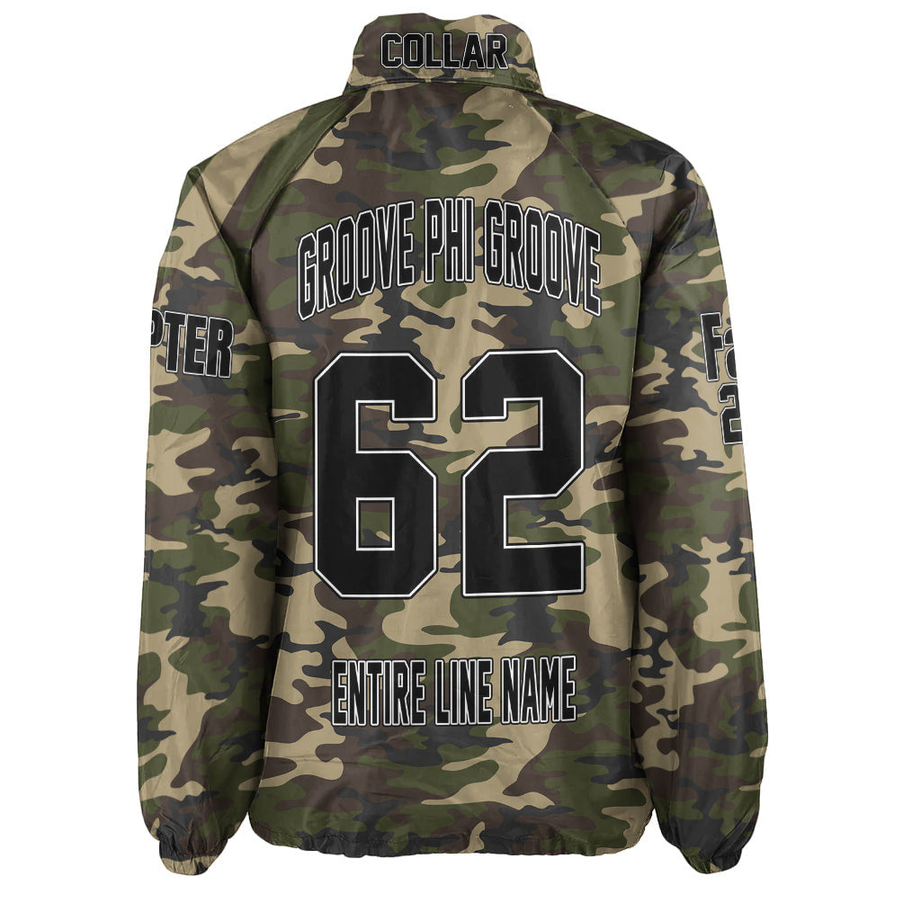(Custom) Africa Zone Jacket - Groove Phi Groove Social Fellowship Camouflage Crossing Jacket A31