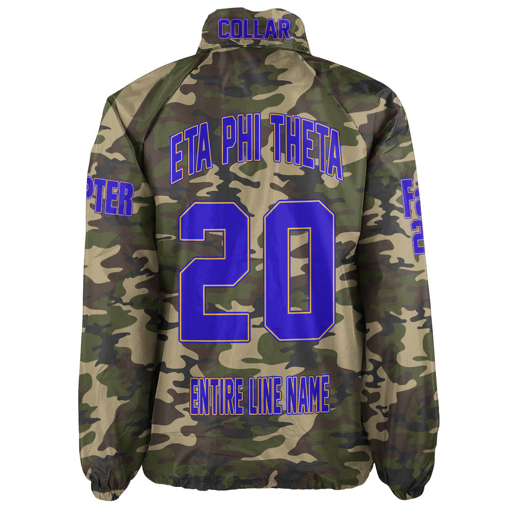 (Custom) Africa Zone Jacket - Eta Phi Theta Military Fraternity Camouflage Crossing Jacket A31