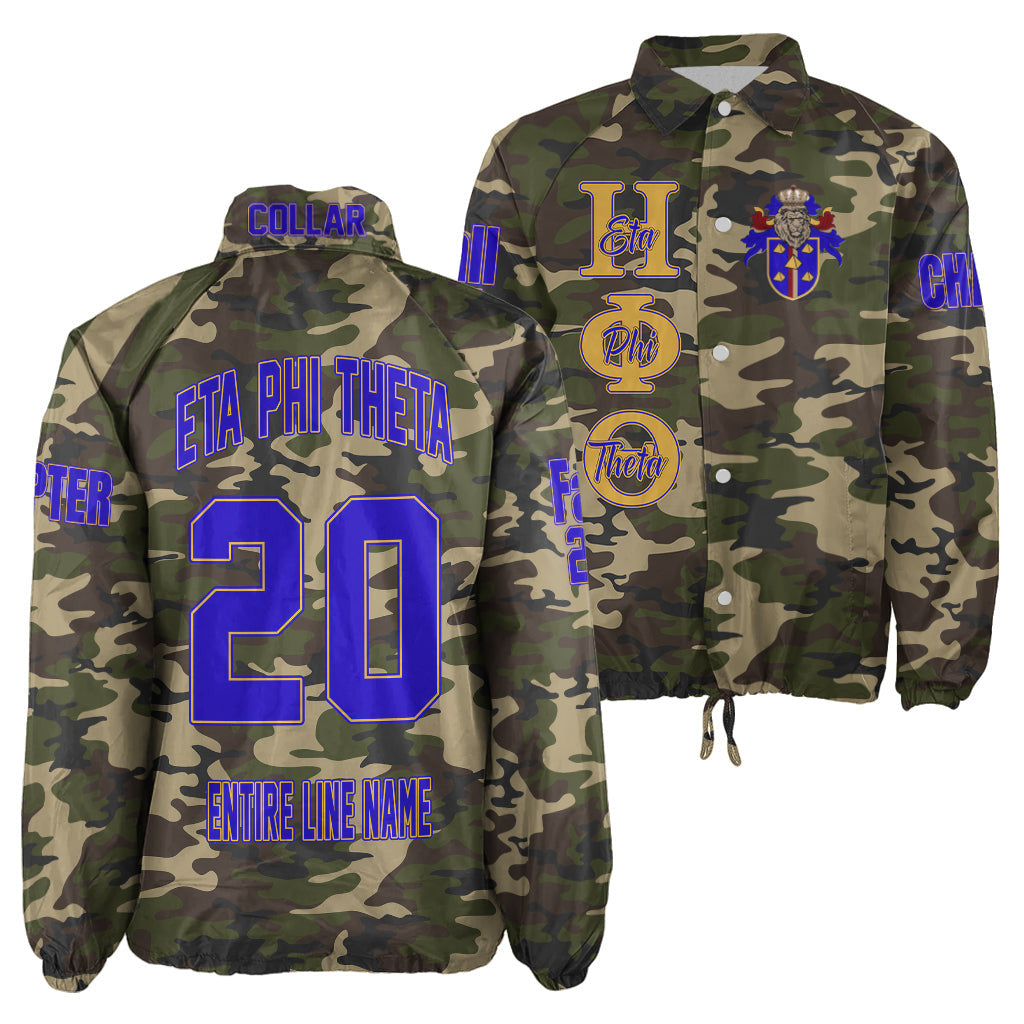 (Custom) Africa Zone Jacket - Eta Phi Theta Military Fraternity Camouflage Crossing Jacket A31