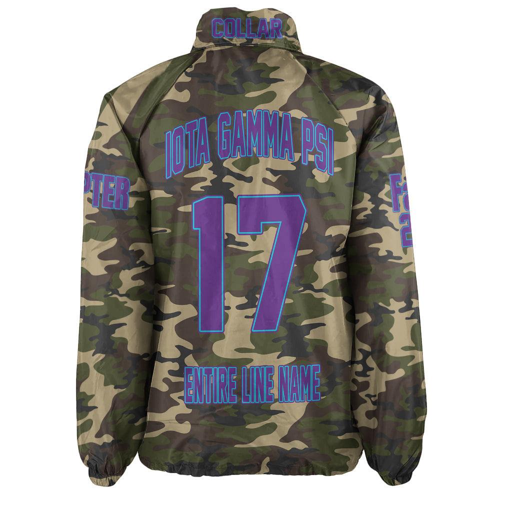 (Custom) Africa Zone Jacket - Iota Gamma Psi Military Sorority Camouflage Crossing Jacket A31