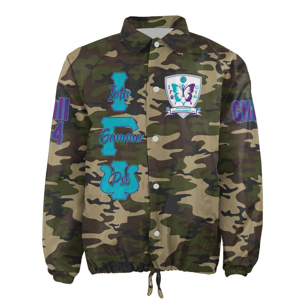 (Custom) Africa Zone Jacket - Iota Gamma Psi Military Sorority Camouflage Crossing Jacket A31