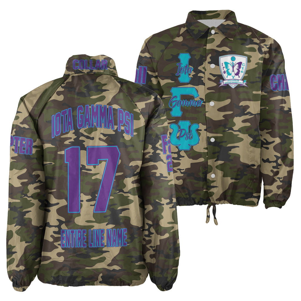 (Custom) Africa Zone Jacket - Iota Gamma Psi Military Sorority Camouflage Crossing Jacket A31