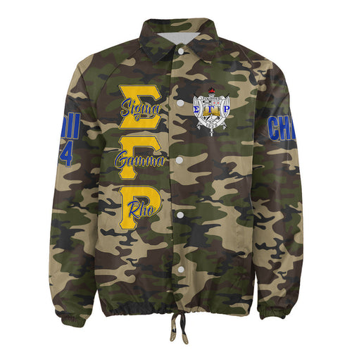 (Custom) Africa Zone Jacket - Sigma Gamma Rho Sorority Camouflage Crossing Jacket A31