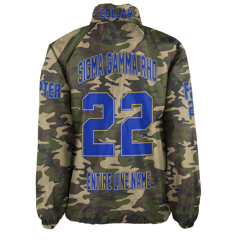 (Custom) Africa Zone Jacket - Sigma Gamma Rho Sorority Camouflage Crossing Jacket A31