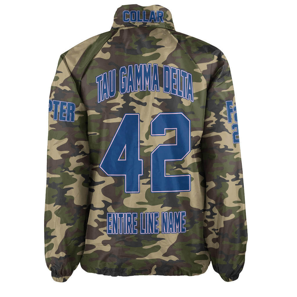 (Custom) Africa Zone Jacket - Tau Gamma Delta Sorority Camouflage Crossing Jacket A31