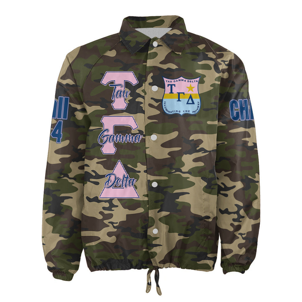 (Custom) Africa Zone Jacket - Tau Gamma Delta Sorority Camouflage Crossing Jacket A31