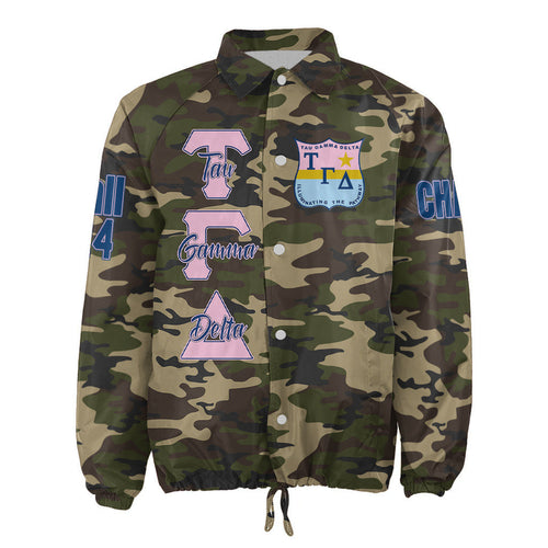 (Custom) Africa Zone Jacket - Tau Gamma Delta Sorority Camouflage Crossing Jacket A31