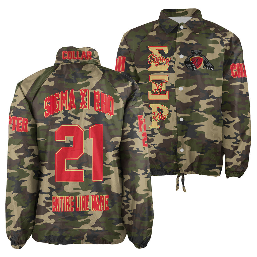 (Custom) Africa Zone Jacket - Sigma Xi Rho Fraternity Camouflage Crossing Jacket A31