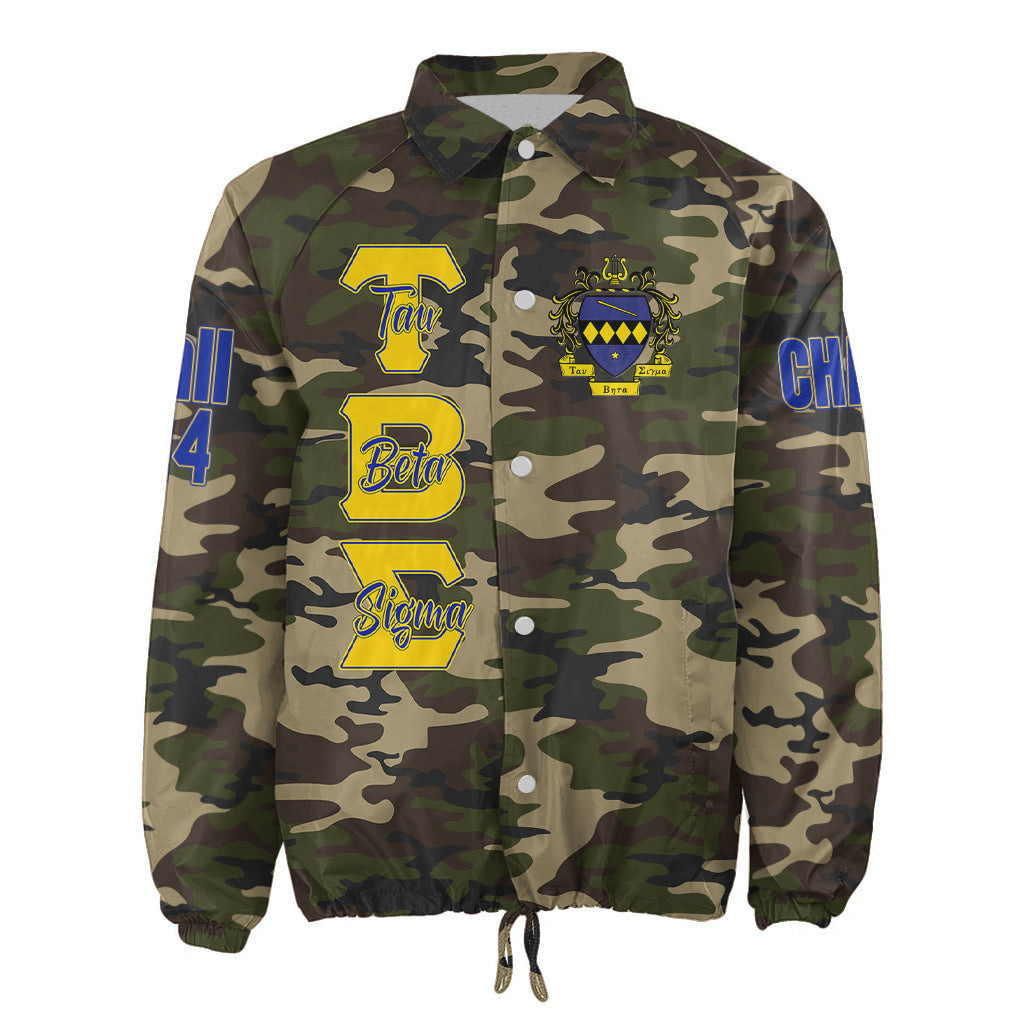 (Custom) Africa Zone Jacket - Tau Beta Sigma Band Sorority Camouflage Crossing Jacket A31