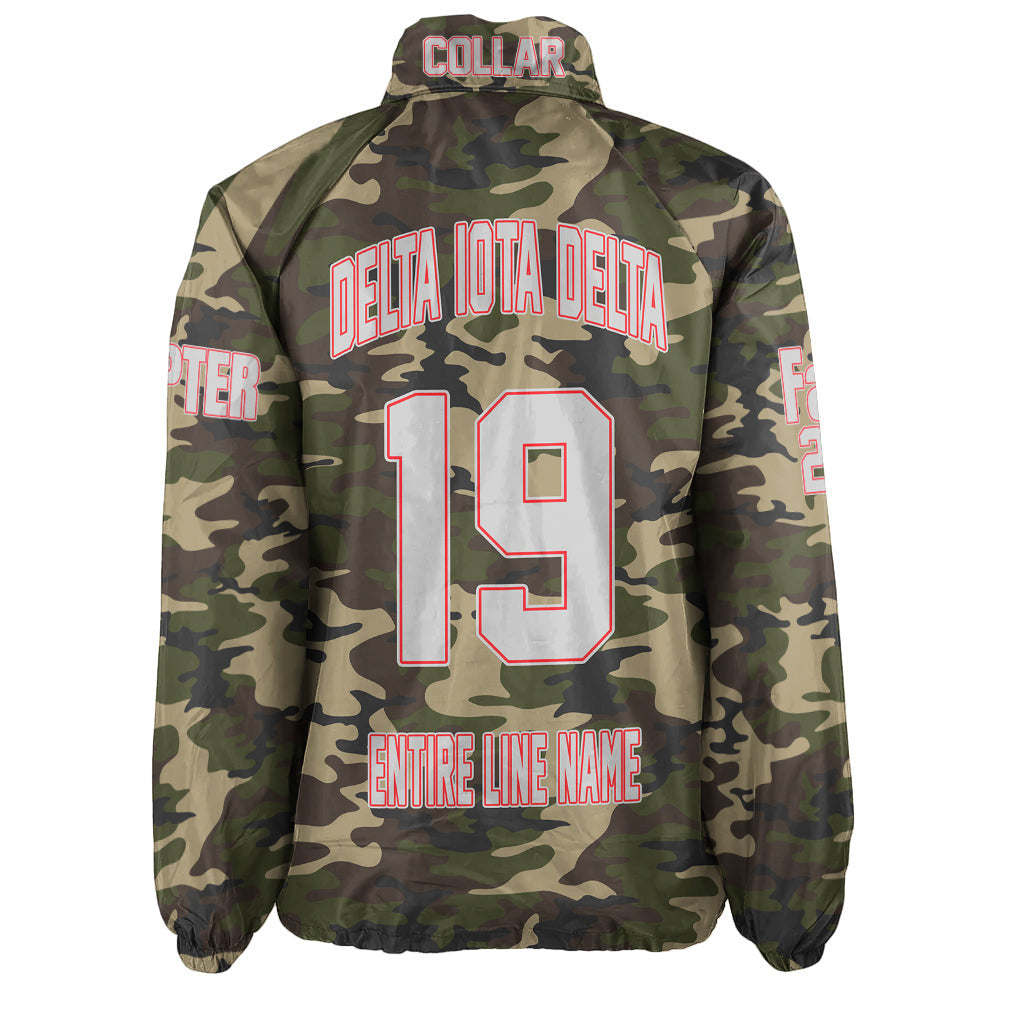 (Custom) Africa Zone Jacket - Delta Iota Delta Sorority Camouflage Crossing Jacket A31