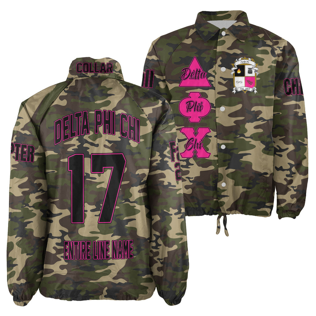 (Custom) Africa Zone Jacket - Delta Phi Chi Military Sorority Camouflage Crossing Jacket A31