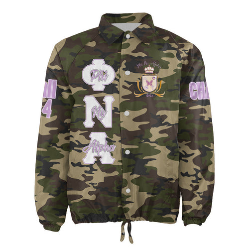(Custom) Africa Zone Jacket - Phi Nu Alpha Military Sorority Camouflage Crossing Jacket A31