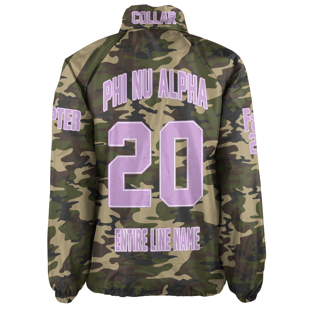 (Custom) Africa Zone Jacket - Phi Nu Alpha Military Sorority Camouflage Crossing Jacket A31