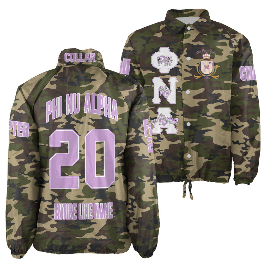 (Custom) Africa Zone Jacket - Phi Nu Alpha Military Sorority Camouflage Crossing Jacket A31