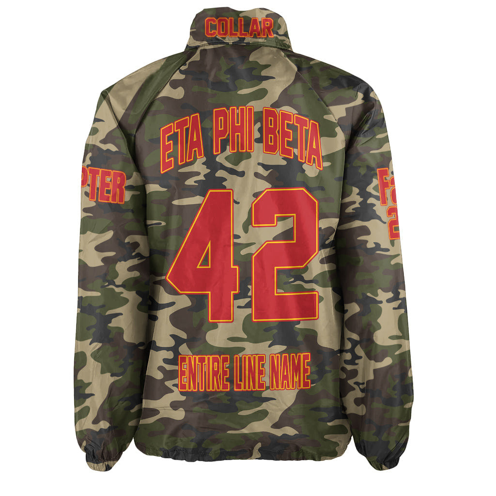 (Custom) Africa Zone Jacket - Eta Phi Beta Sorority Camouflage Crossing Jacket A31