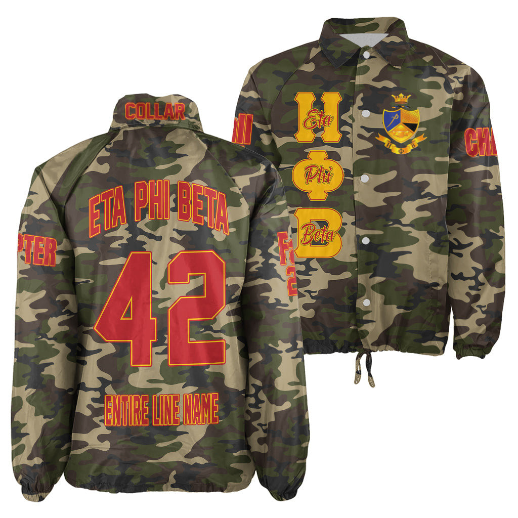 (Custom) Africa Zone Jacket - Eta Phi Beta Sorority Camouflage Crossing Jacket A31