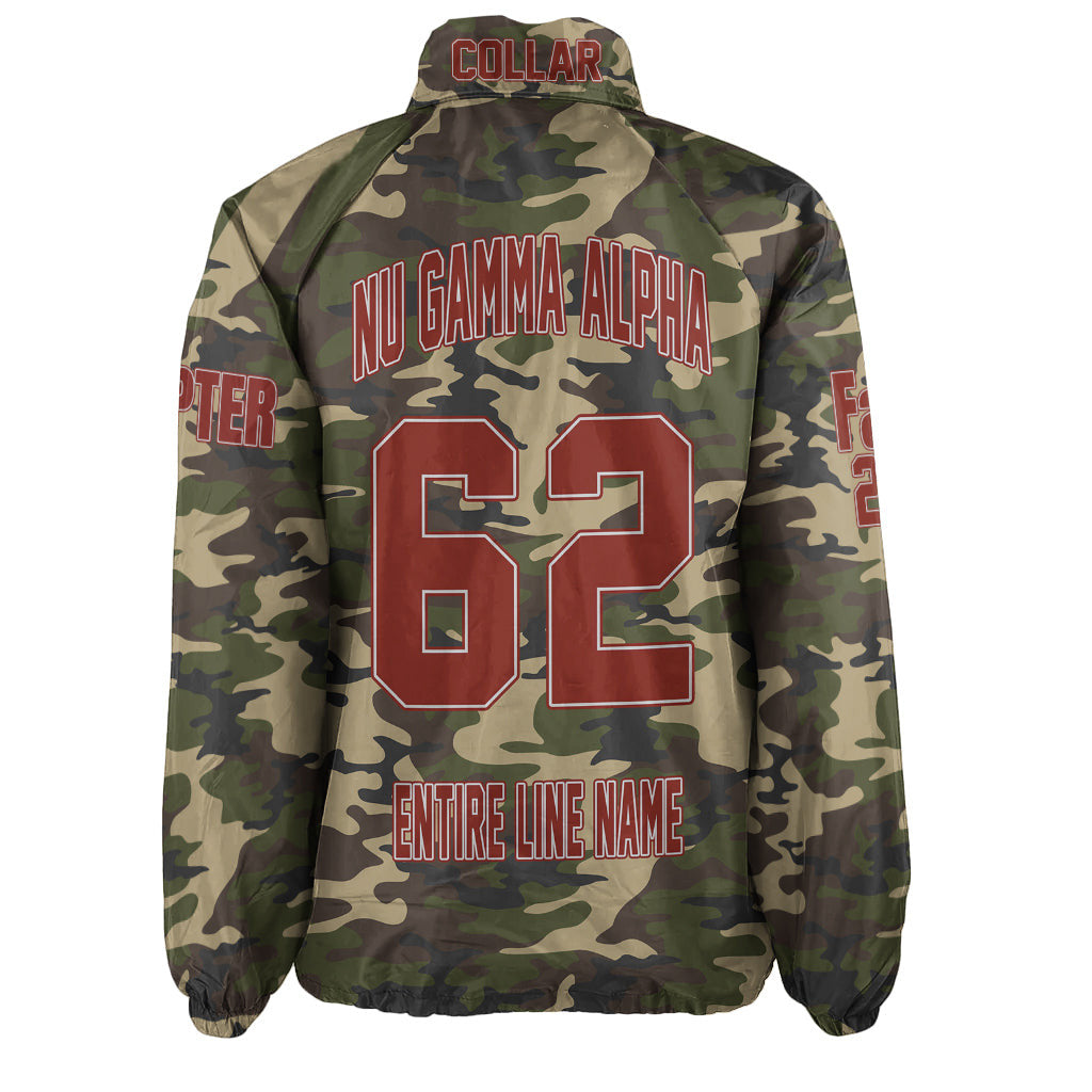 (Custom) Africa Zone Jacket - Nu Gamma Alpha Fraternity Camouflage Crossing Jacket A31