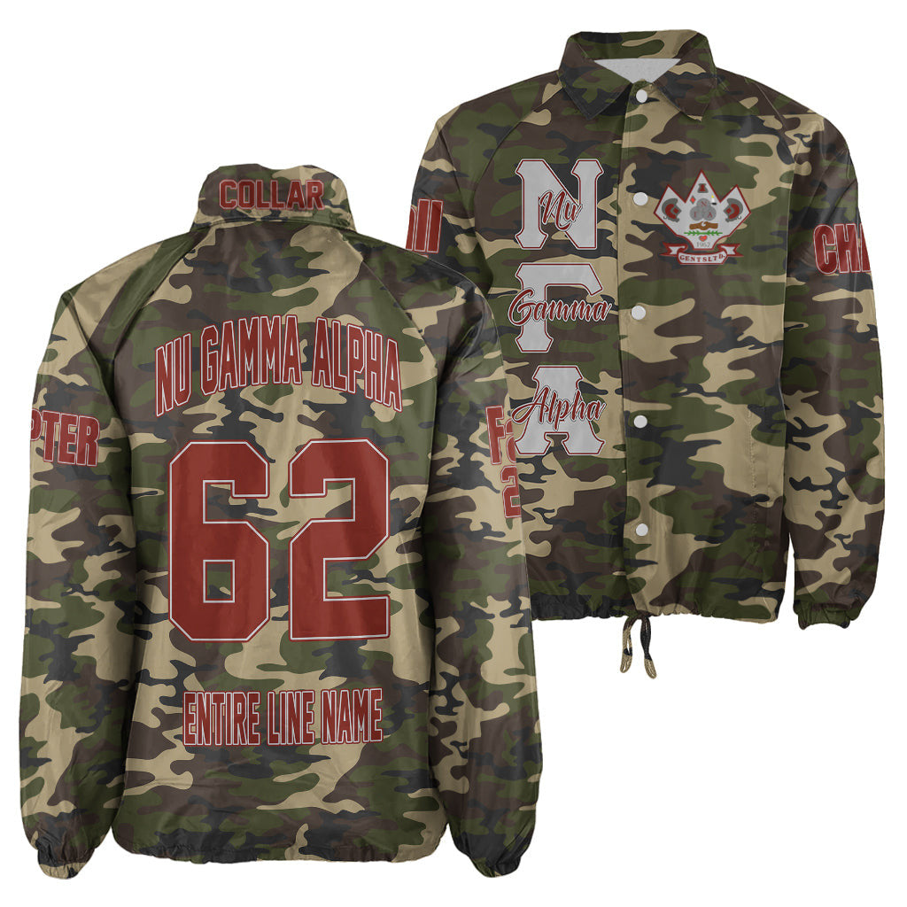 (Custom) Africa Zone Jacket - Nu Gamma Alpha Fraternity Camouflage Crossing Jacket A31
